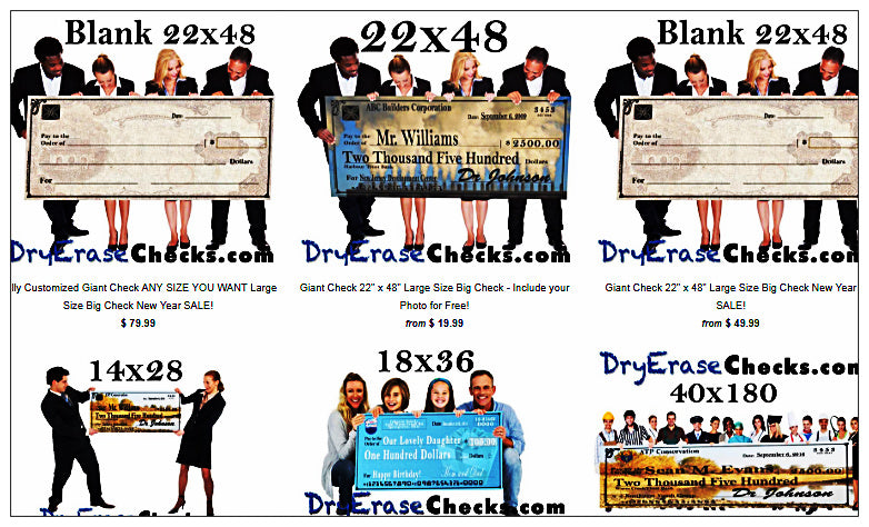 Benefits of Using Big Checks, Huge Checks, Giant Checks and Oversized Checks